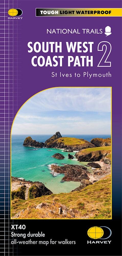 Carte de randonnée - South West Coast Path 2 XT40 | Harvey Maps - National Trail maps carte pliée Harvey Maps 