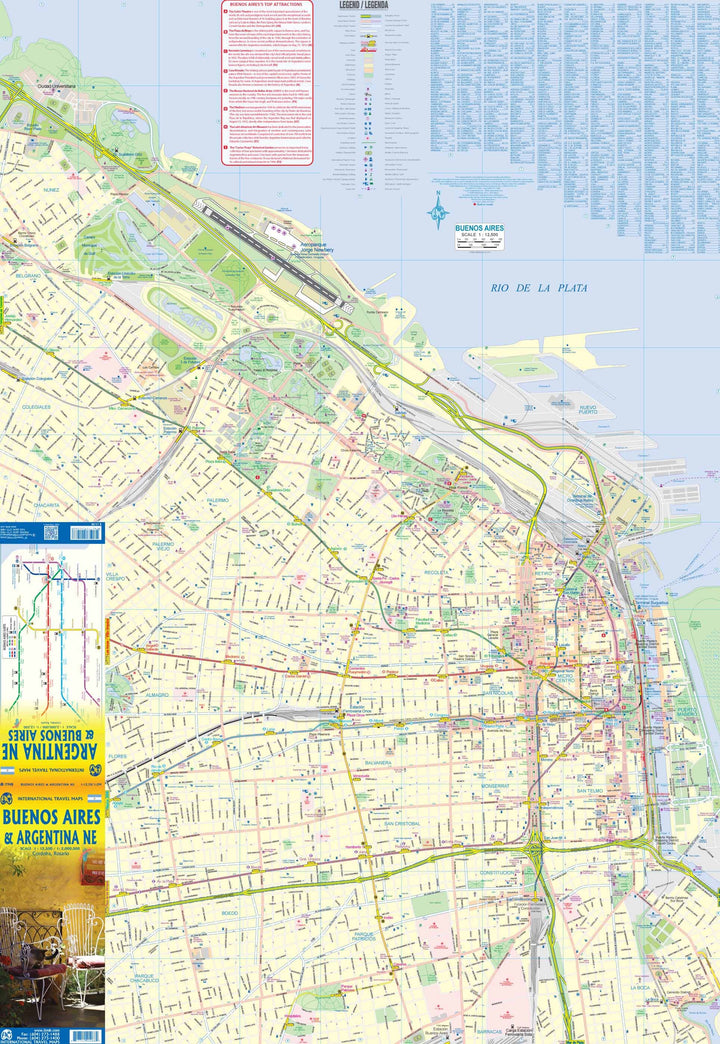 Carte de voyage - Argentine Nord-Est & Plan de Buenos Aires | ITM carte pliée ITM 