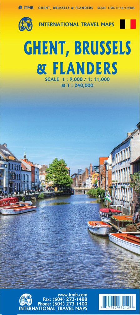 Carte de voyage - Gand, Bruxelles, Flandres | ITM carte pliée ITM 