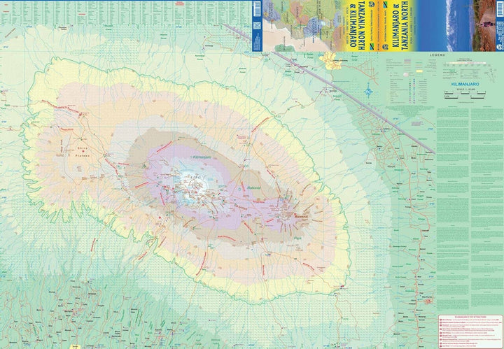 Carte de voyage - Kilimanjaro & Tanzanie Nord | ITM carte pliée ITM 