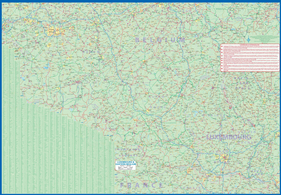 Carte de voyage - Luxembourg & Belgique Est | ITM carte pliée ITM 