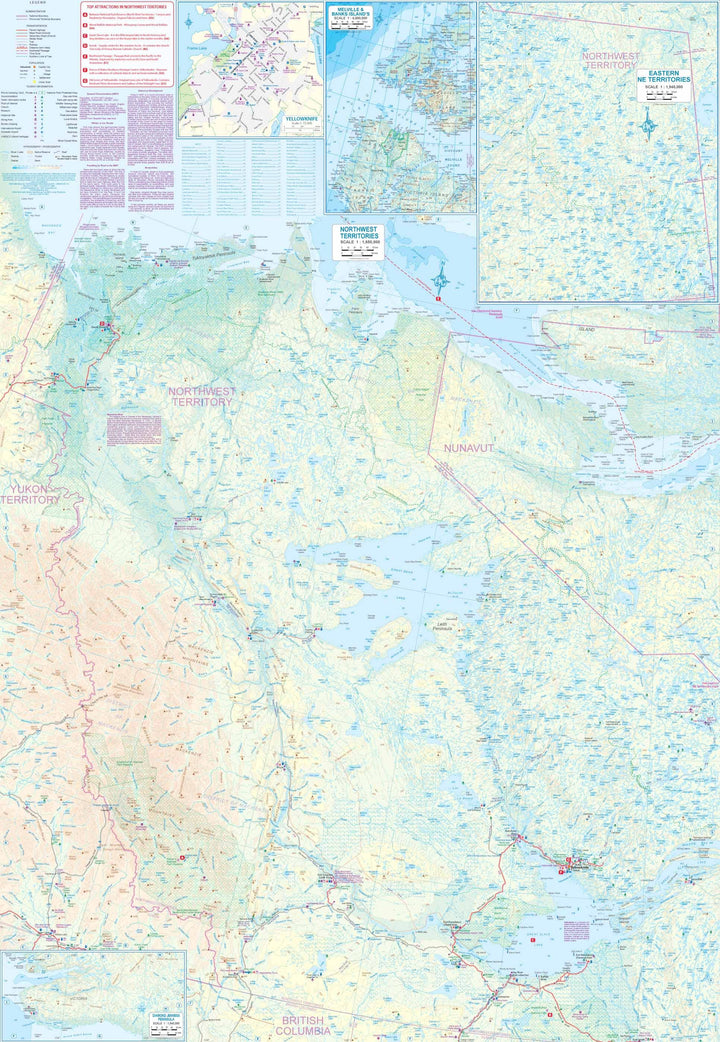 Carte de voyage - Territoires du Nord-Ouest & Nunavut (Canada) | ITM carte pliée ITM 