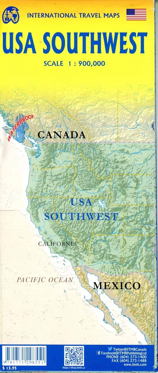 Carte de voyage - USA Sud-ouest | ITM carte pliée ITM 