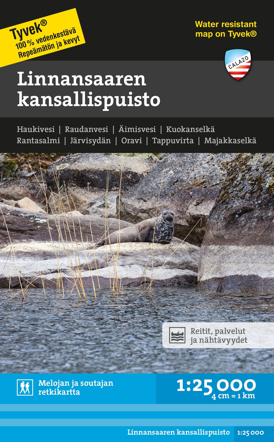 Carte des sports nautiques - Linnansaaren kansallispuisto (Finlande) | Calazo carte pliée Calazo 