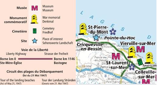 Carte historique - Normandie - Jour J - 6 Juin 1944 | IGN carte pliée IGN 