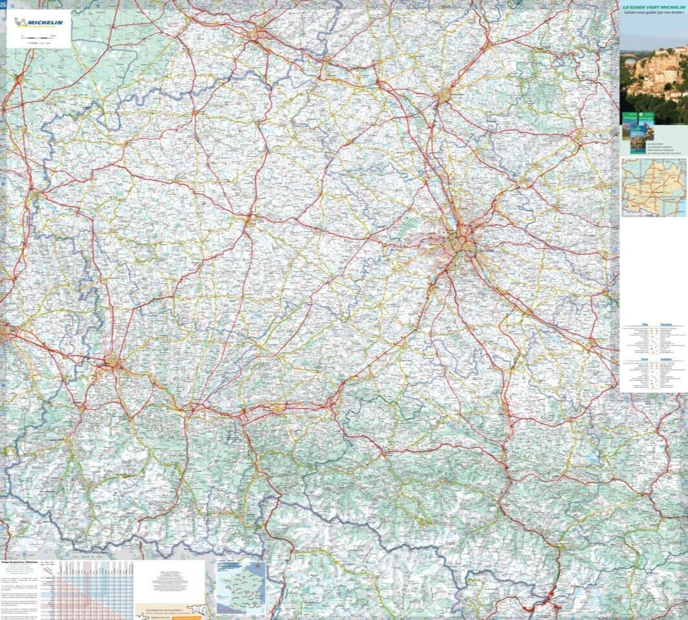 Carte régionale n° 525 - Occitanie Ouest : Midi-Pyrénées 2022 | Michelin carte pliée Michelin 