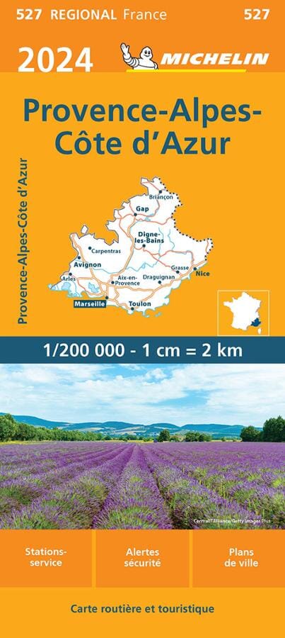 Carte régionale n° 527 - Provence-Alpes-Côte d'Azur 2024 | Michelin carte pliée Michelin 
