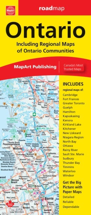 Carte routière de l'Ontario | Canadian Cartographics Corporation carte pliée Canadian Cartographics Corporation 