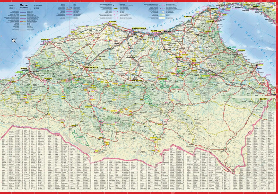 Carte routière plastifiée - Maroc | Express Map carte pliée Express Map 