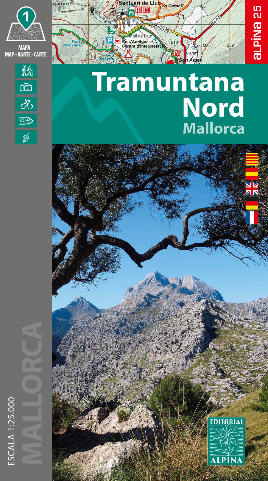 Cartes de randonnée - Tramuntana Nord (Majorque, Baléares) | Alpina carte pliée Editorial Alpina 