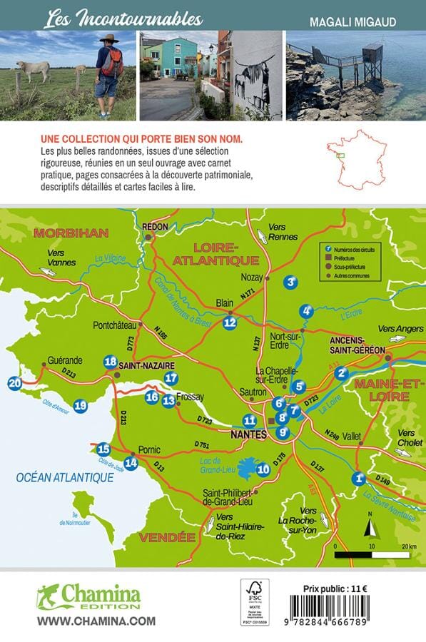 Guide de balades - Autour de Nantes à pied | Chamina guide de randonnée Chamina 