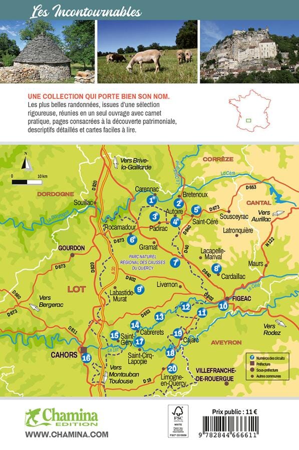 Guide de balades - Haut-Quercy à pied | Chamina guide de randonnée Chamina 