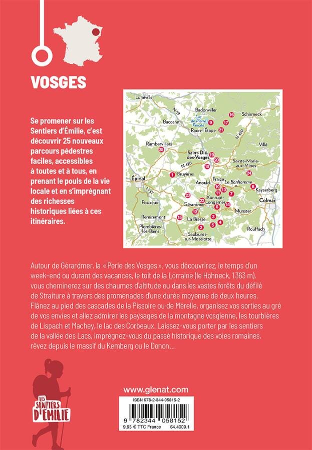 Guide de promenades - Vosges | Rando Editions - Les Sentiers d'Emilie guide de randonnée Rando Editions 