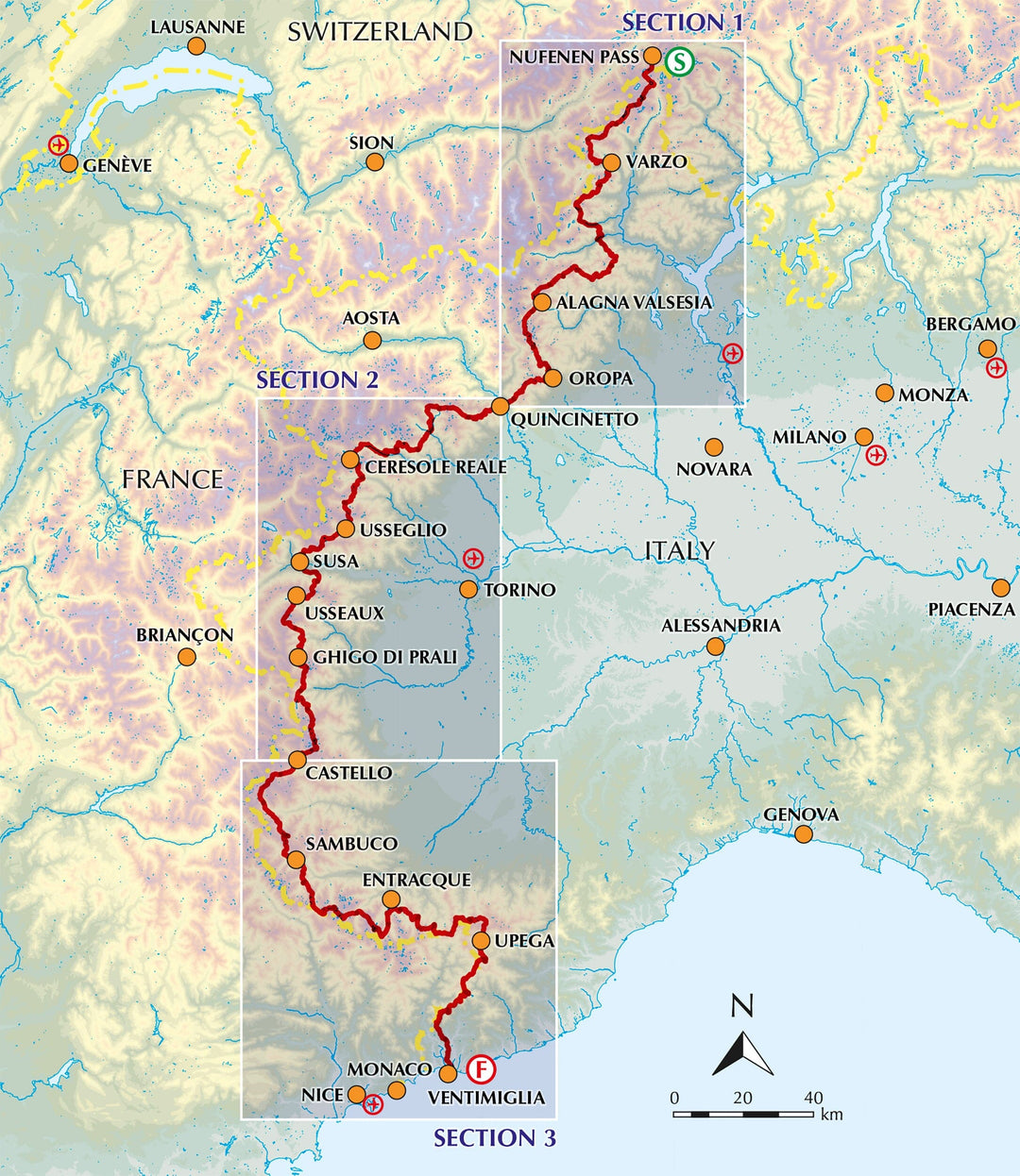 Guide de randonnées (en anglais) - Italy's Grande Traversata delle Alpi (GTA) | Cicerone guide de randonnée Cicerone 