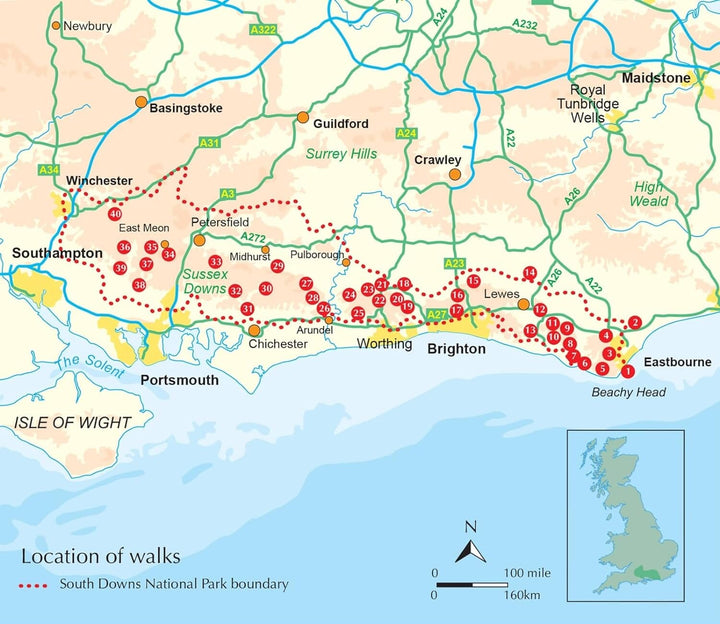 Guide de randonnées (en anglais) - South Downs National Park | Cicerone guide de randonnée Cicerone 