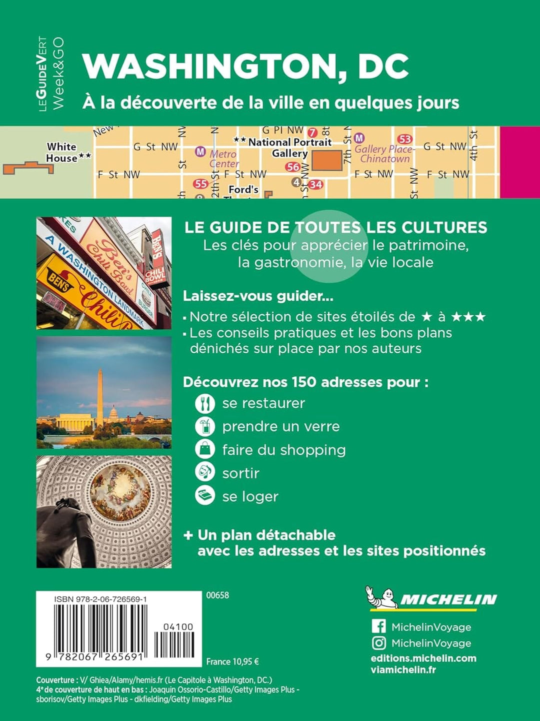 Guide Vert compact - Washington DC + plan - Édition 2024 | Michelin guide de voyage Michelin 