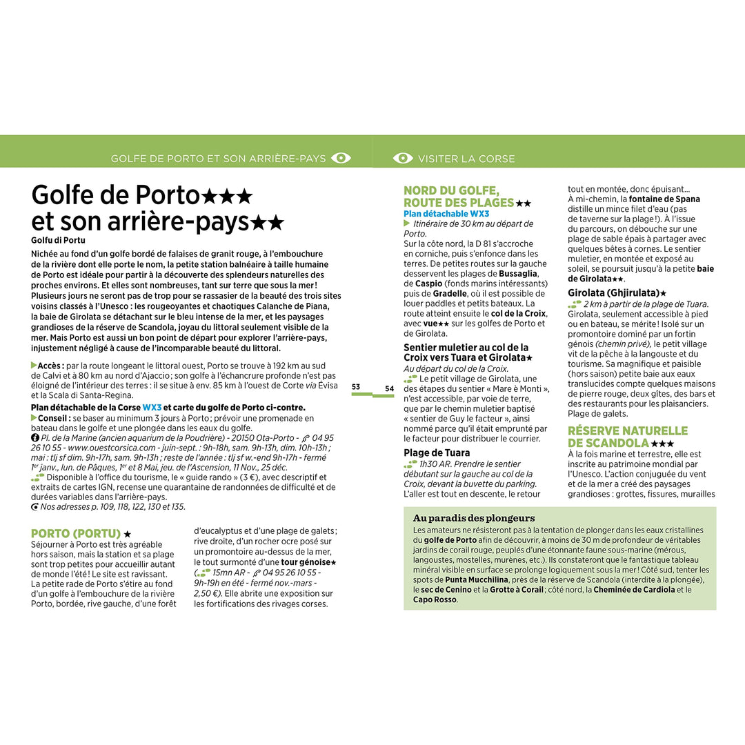 Guide Vert Expériences - Corse | Michelin guide petit format Michelin 