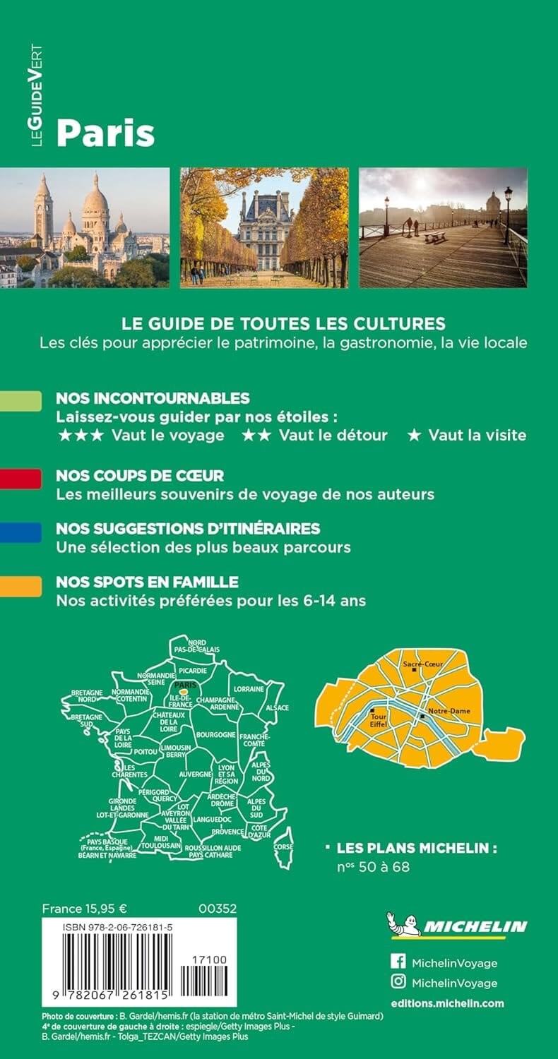Guide Vert - Paris - Édition 2024 | Michelin guide de voyage Michelin 