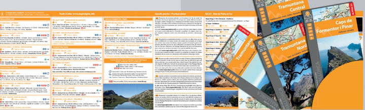 Lot de 4 Cartes de randonnée (imperméables) - Serra de Tramuntana , GR221 (Majorque, Baléares) | Alpina carte pliée Editorial Alpina 