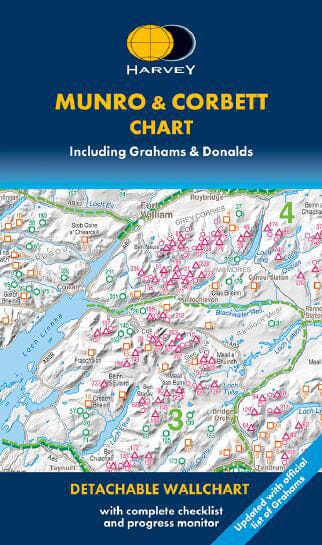 Munro & Corbett Chart incluant Grahams & Donalds | Harvey Maps - Charts carte pliée Harvey Maps 