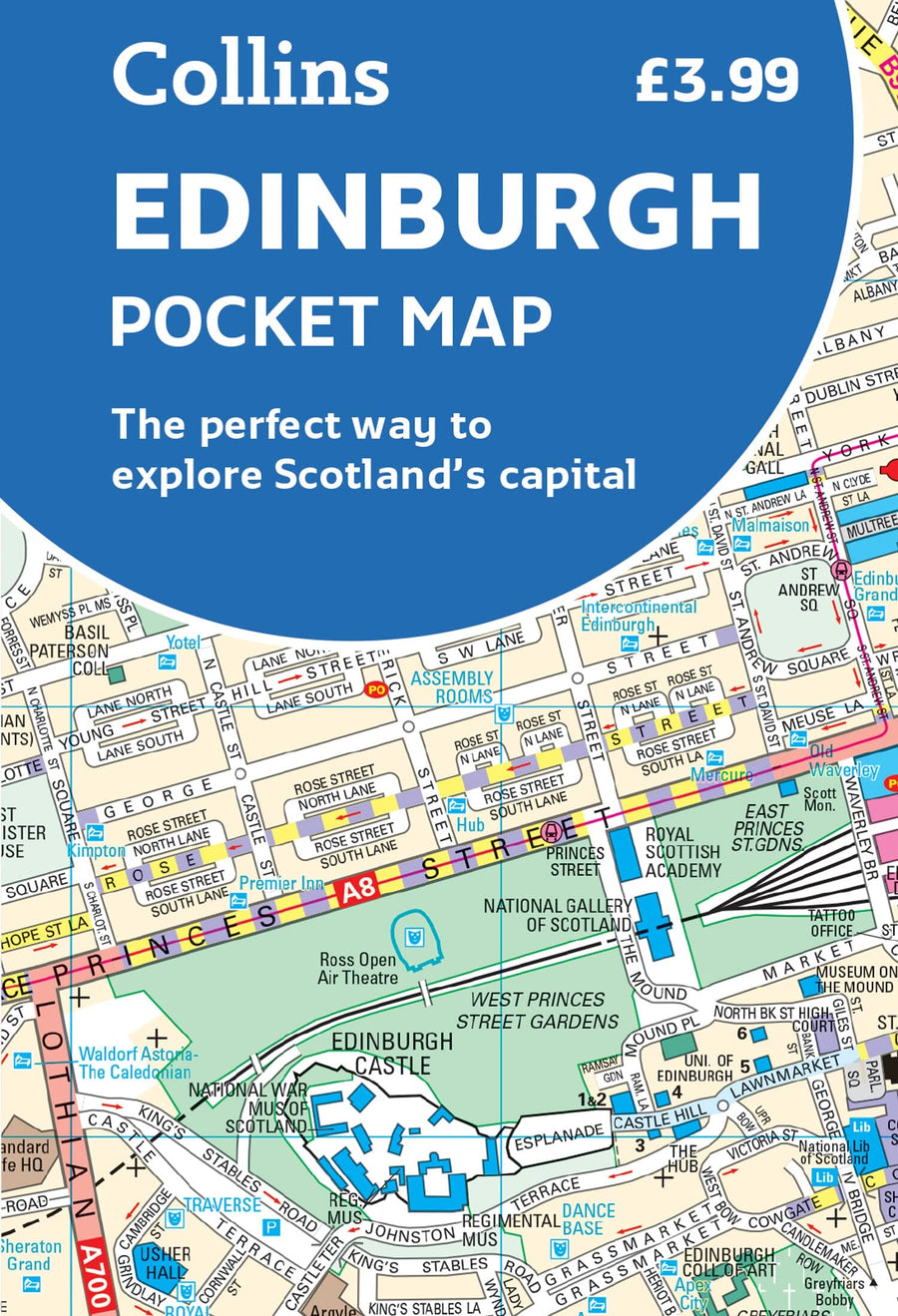 Plan de poche - Edimbourg (Écosse) | Collins carte pliée Collins 