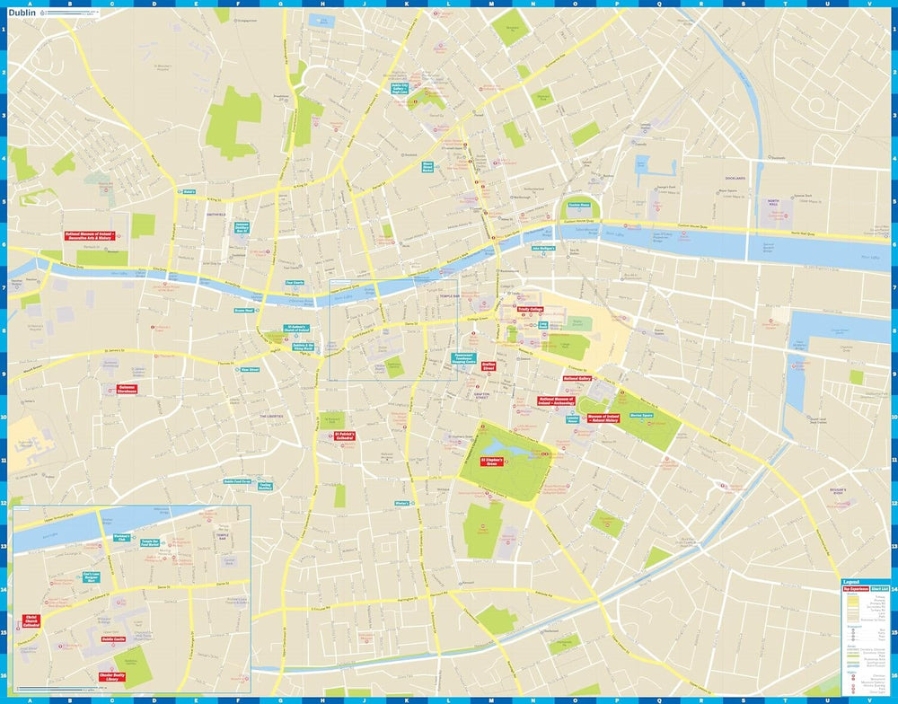 Plan de ville (en anglais) - Dublin | Lonely Planet carte pliée Lonely Planet EN 