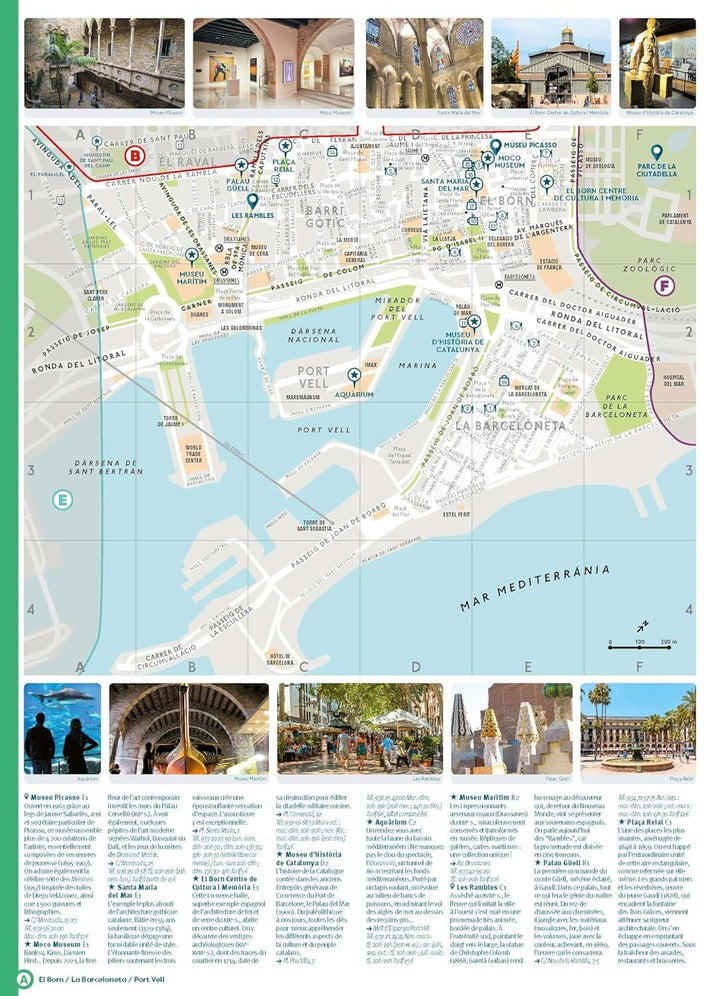 Plan détaillé - Barcelone 2024/25 | Cartoville carte pliée Gallimard 