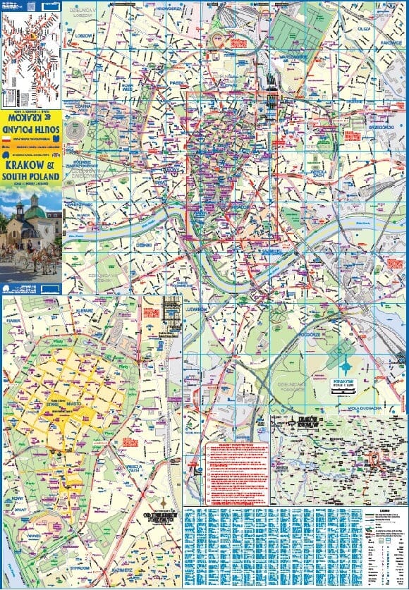 Plan détaillé - Cracovie & Pologne Sud | ITM carte pliée ITM 