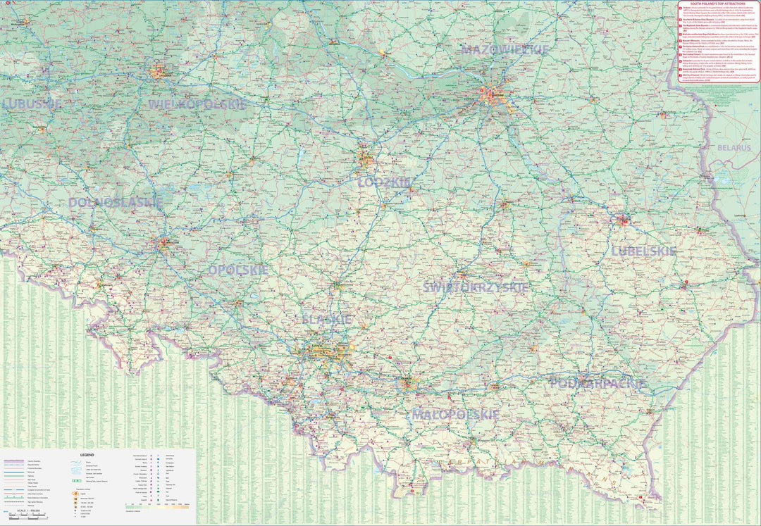 Plan détaillé - Cracovie & Pologne Sud | ITM carte pliée ITM 