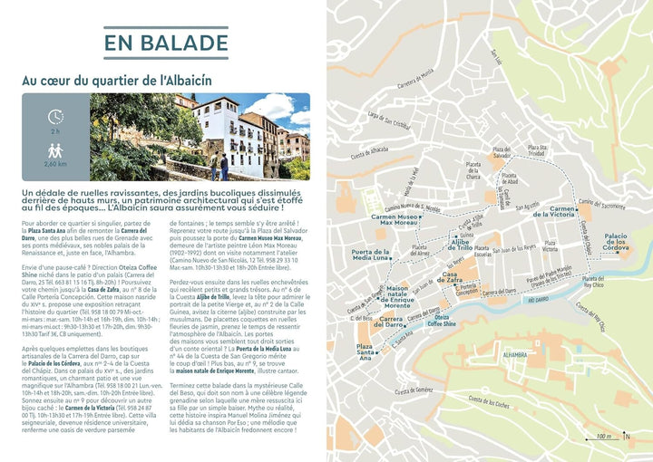 Plan détaillé - Grenade | Cartoville carte pliée Gallimard 