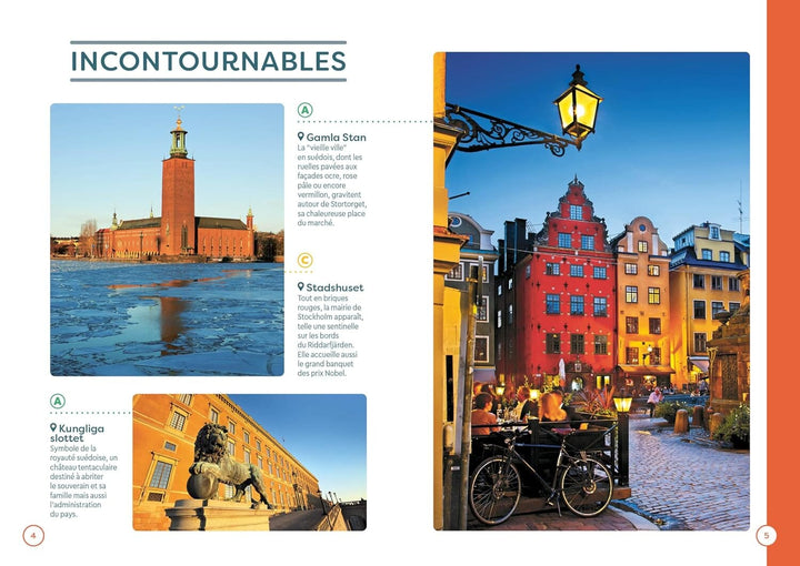 Plan détaillé - Stockholm | Cartoville carte pliée Gallimard 