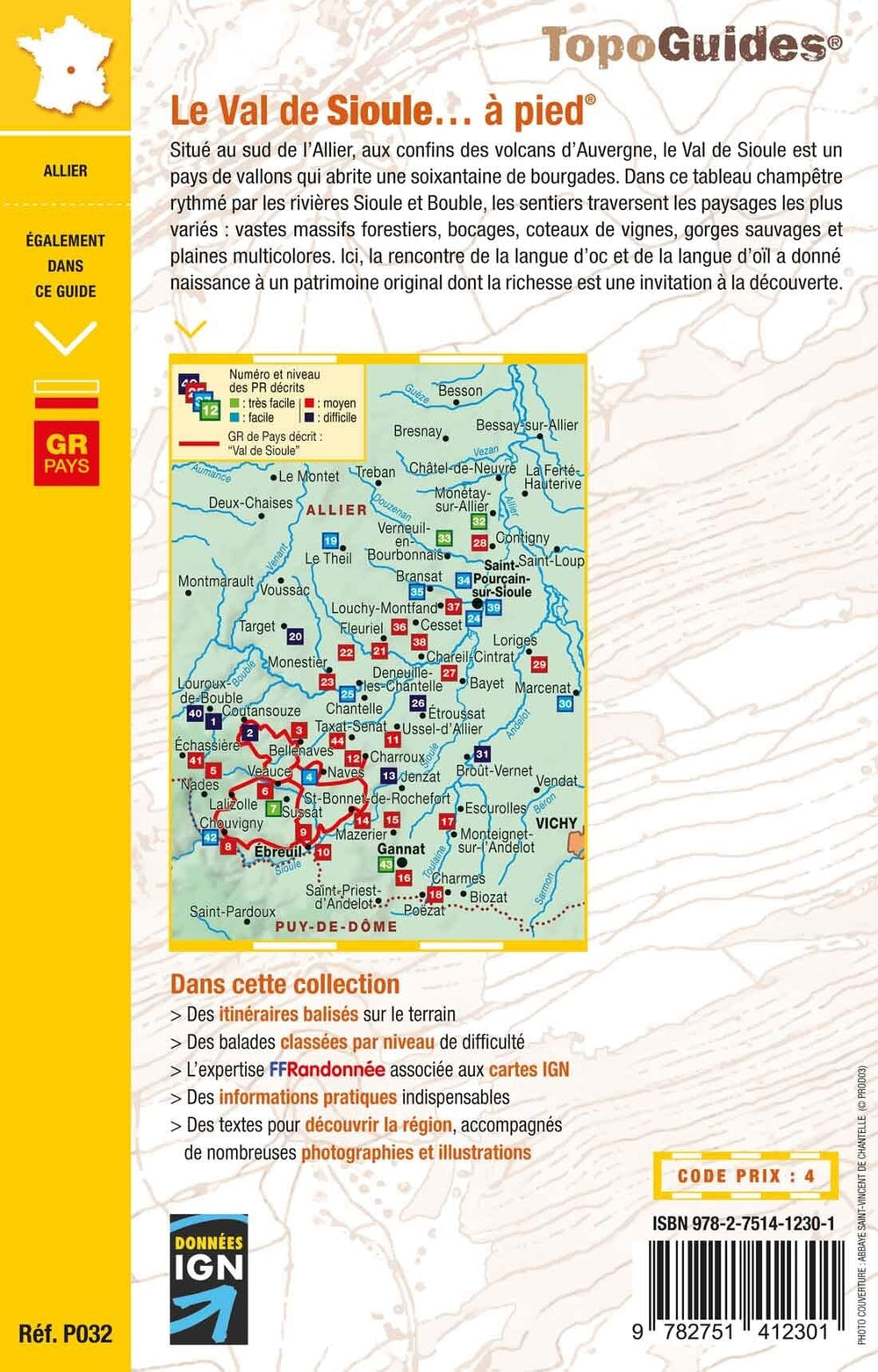 Topoguide de randonnée - Val de Sioule à pied | FFR guide petit format FFR - Fédération Française de Randonnée 