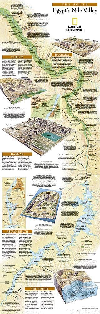 2005 Egypts Nile Valley South Map Wall Map 