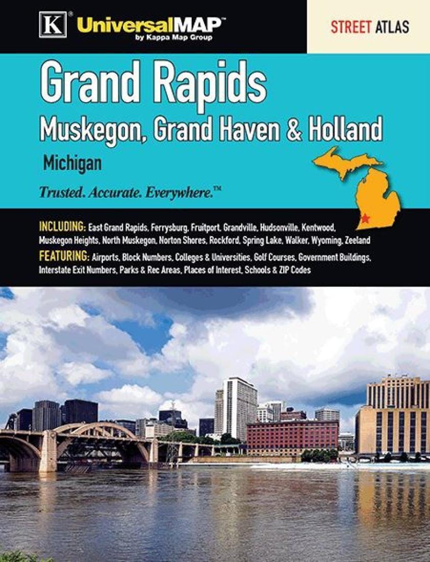 Grand Rapids Street Atlas (Muskegon, Grand Haven, & Holland) by Kappa Map Group
