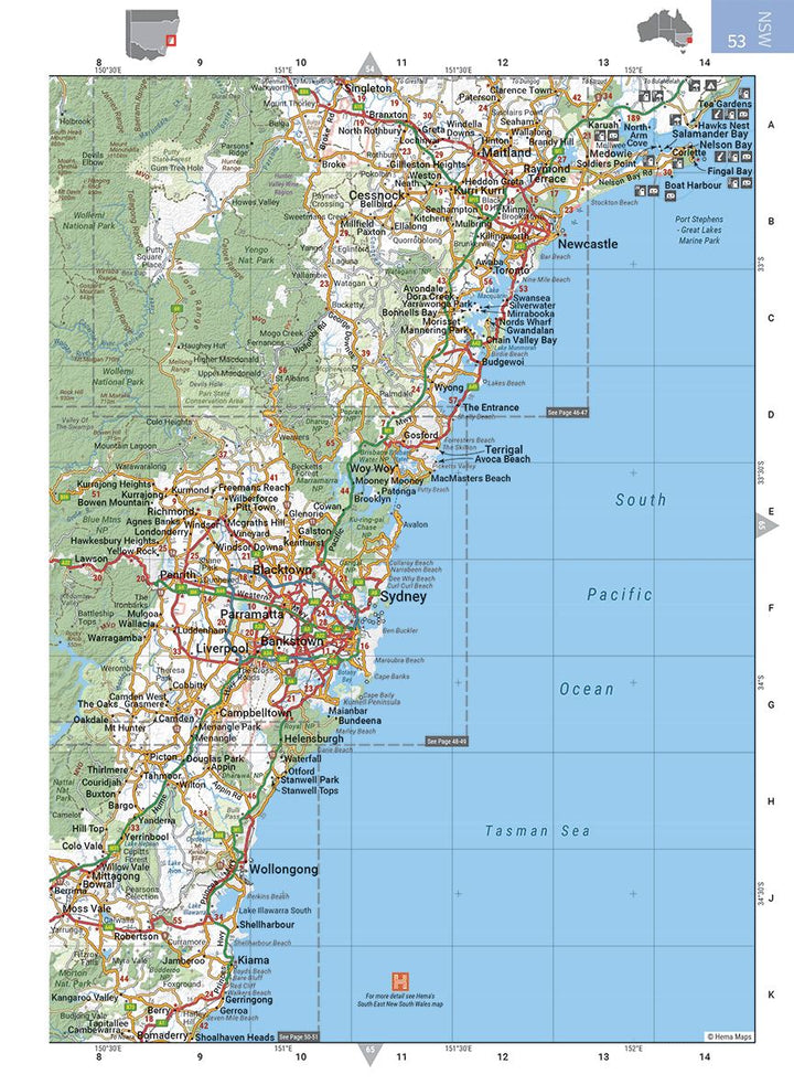 Atlas routier de l'Australie  - 25,2 cm x 34,5 cm | Hema Maps - La Compagnie des Cartes