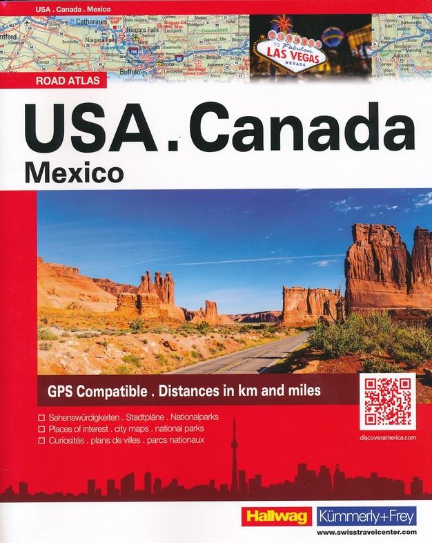 Atlas routier - USA, Canada & Mexique  | Hallwag - La Compagnie des Cartes
