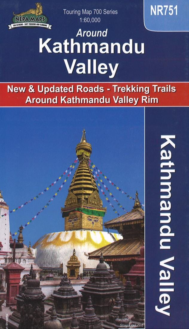 Around Kathmandu Valley, Nepal Touring Map | Himalayan MapHouse carte pliée 