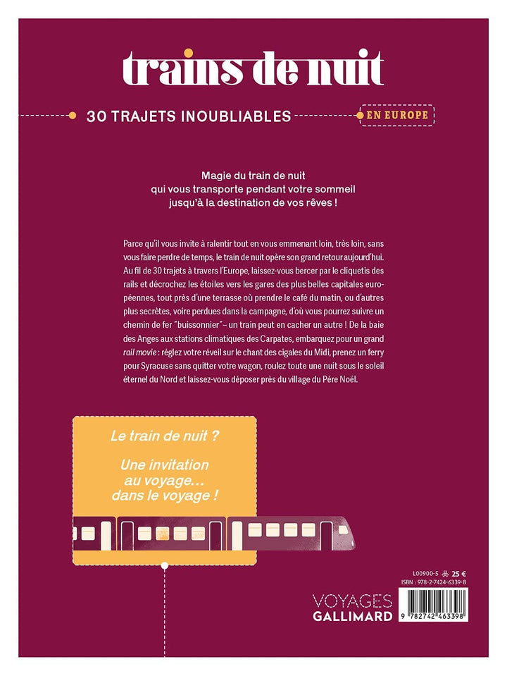 Beau livre - Trains de nuit : 30 trajets inoubliables (Europe) | Gallimard beau livre Gallimard 