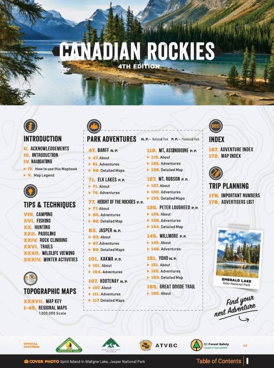 Canadian Rockies (Bristish Columbia, Alberta) MapBook | Backroads Mapbooks atlas Backroads Mapbooks 