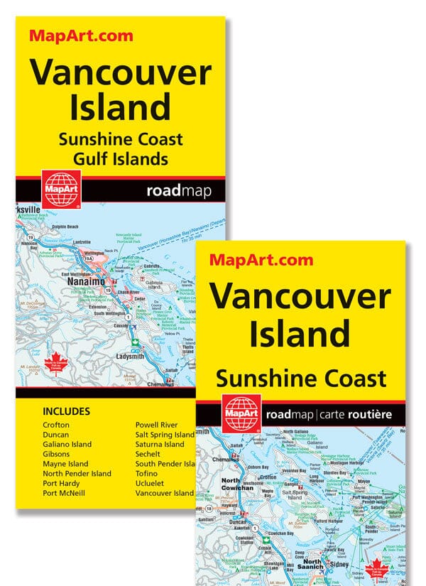 Vancouver Island Sunshine Coast Map | MapArt carte pliée 