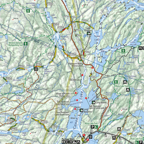 Carte de pagayage - Parc Algonquin, Ontario | Clark Geomatics carte pliée Clark Geomatics 