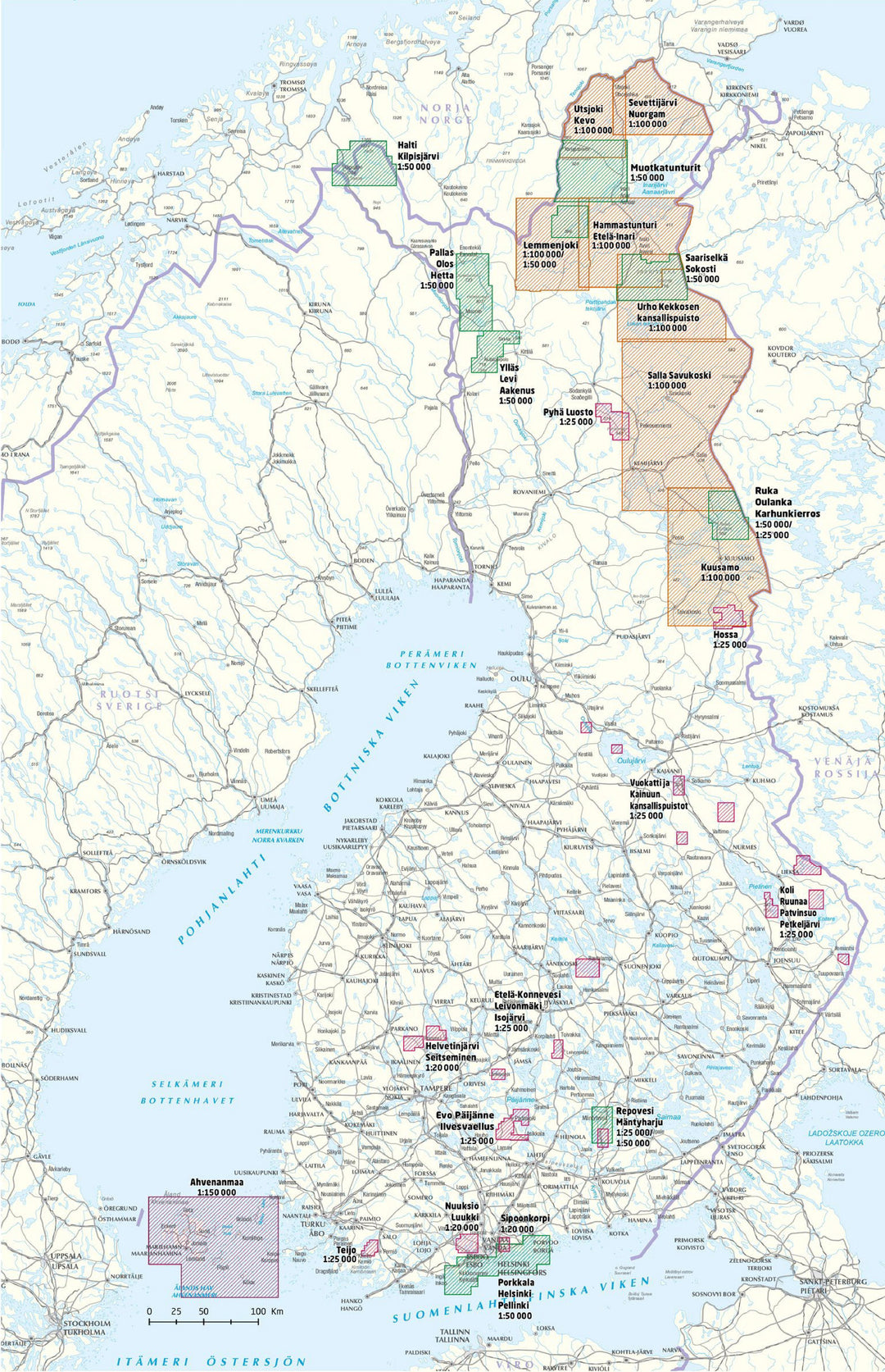 Carte de plein air n° 03 - Evo Päijänne ilvesvaellus (Finlande) | Karttakeskus carte pliée Karttakeskus 