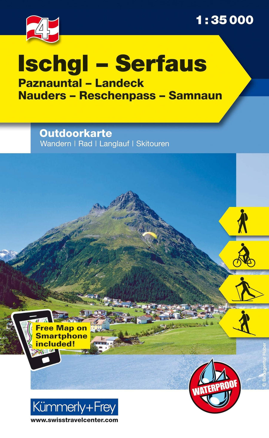 Carte de plein air n° WK.04 - Ischgl - Serfaus FMS (Autriche) | Kümmerly & Frey carte pliée Kümmerly & Frey 