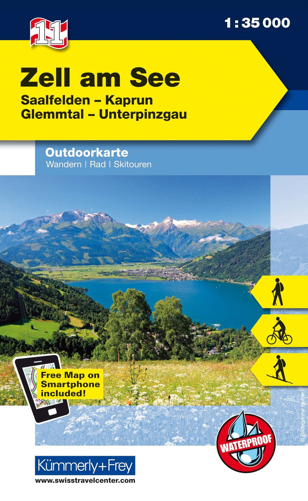 Carte de plein air n° WK.11 - Zell am See FMS (Autriche) | Kümmerly & Frey carte pliée Kümmerly & Frey 