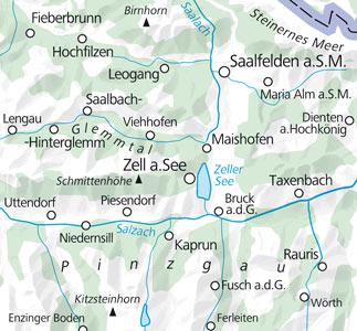 Carte de plein air n° WK.11 - Zell am See FMS (Autriche) | Kümmerly & Frey carte pliée Kümmerly & Frey 