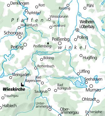 Carte de plein air n° WK.28 - Pfaffenwinkel FMS (Allemagne) | Kümmerly & Frey carte pliée Kümmerly & Frey 