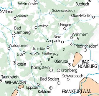 Carte de plein air n° WK.33 - Taunus Est - Grosser Feldberg FMS (Allemagne) | Kümmerly & Frey carte pliée Kümmerly & Frey 