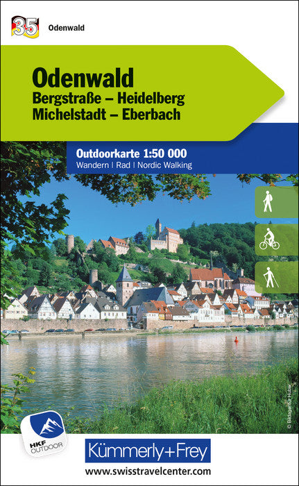 Carte de plein air n° WK.35 - Odenwald (Allemagne) | Kümmerly & Frey carte pliée Kümmerly & Frey 
