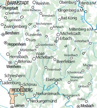 Carte de plein air n° WK.35 - Odenwald FMS (Allemagne) | Kümmerly & Frey carte pliée Kümmerly & Frey 