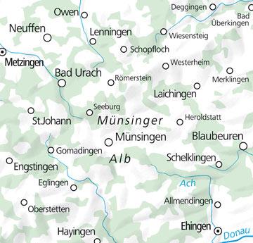 Carte de plein air n° WK.42 - Schwäbische Alb, Münsinger Alb FMS (Allemagne) | Kümmerly & Frey carte pliée Kümmerly & Frey 